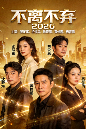 电影《不离不弃2026》高清海报，主演：张芷溪、初俊辰、沈晓海、黄俊鹏、杨青倩